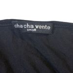 cha cha vente  Black Floral Embroidered Overlay Blouse Top Size‎ Small Photo 5