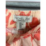 Rachel Zoe Womens Pants L Coral Leaf Pattern Linen Tropical Summer Photo 4