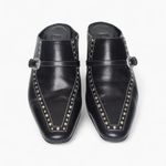 Brighton Y2K Vintage Studded Leather Mules Western Heels Photo 3