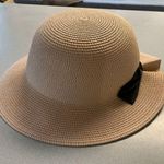 Hat pale pink paper braid black bow accent Pink Photo 1