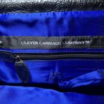 Vintage Clever Carriage Company Denim Lace And Leather Patchwork Tote Bag Blue Photo 4