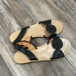 Jack Rogers  Liliana Black Leather Sandals Photo 1