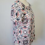a.n.a  geo print tie neck blouse size mp Photo 3