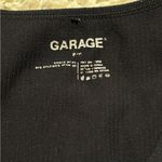 Garage Black Ribbed Deep V-Neck Fitted Crop Top Size PS Photo 3