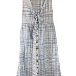 Love Whit Blue Plaid Tie Front Dress Women’s Size Small Photo 0
