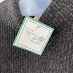 My Story Charcoal Keyhole Mock Neck Cowl Neck Long Sleeve Sweater Dress Photo 4