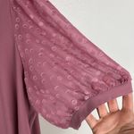 89th & Madison Pink Top Size 2X Puff Sleeve Swiss Dot Business Casual Workwear Photo 4