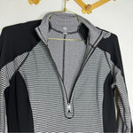 Lululemon Run: U-Turn Pullover Mini Check Pique Black White Sz 10/12 Reversible Photo 7