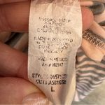 Soprano Pink & Gray Striped Knit Mini‎ Dress w/ Pink Chiffon Bow Detail on Back Large Photo 7