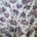 Victoria's Secret VTG  White/Purple Floral Print Silk Pajama Top size L Photo 8