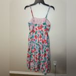J. Marie Claire Floral Dress Print Bow Square Neck Sleeveless Midi Tiered size M Green Size M Photo 5