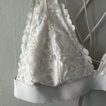 PINK - Victoria's Secret Victoria’s Secret PINK Cream Lace Strappy Back Bra Size Large Photo 1