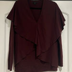 COS  women’s medium Drape layered front long‎ sleeved blouse with raw hems Photo 0