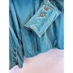 Sunny Leigh  SUPER SOFT TEAL VELVET JACKET‎ SIZE 6 Vintage Photo 6