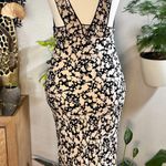 Free People  Black and White Sheath Dress Plunge Neckline Sleeveless Photo 4