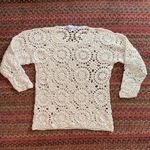 SANTA BARBARA CREAM KNIT BEACH COVER UP TOP Size M Photo 0