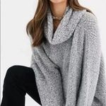 Free People BFF Cowl Neck Sweater Women's Large Gray Oversized Boho Winter Cozy Photo 3