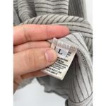 Bella Dahl Striped Hoodie Split Back Gray White Size L Photo 80