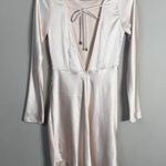 Hello Molly Expressed Permission Mini Dress Women's XS 2 Champagne Satin NWT Photo 11