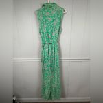 Draper James  RSVP Linen Blend Green Floral Button Front Maxi Dress XL Cottage Photo 4