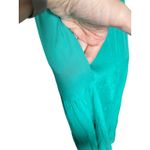 Green Tiered Maxi Dress Small Halter Tie Neck Sleeveless Flowy Resort Vacation Photo 8