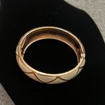 Premier Designs NWOT  Off-White Enamel and Rose Gold Bangle Cuff Bracelet Photo 1