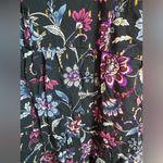 Lane Bryant  Black Metallic Floral Bubble Sleeve Tie Neck Tiered Midi Dress 20 Photo 9