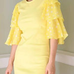 The Drop @Jessicawang‎ Polka Dot Ruffle Dress Lemon Yellow Size XS Photo 0