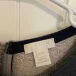 J.Crew women’s leather front knit back zip up top XXS Photo 2