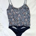Abercrombie & Fitch Front Tie Bodysuit - Navy/Floral - M Photo 1