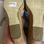 Toms  Sienna Diamond Print Woven Crisscross Strap Cork Wedge Sandals Size 8.5 Photo 8