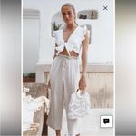 Petal and Pup Hawthorne Linen Blend Wide Leg Crop Pants size 6 Photo 1