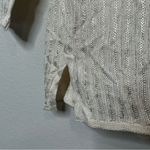 Diane Von Furstenberg  Size 3X  Sheer Metallic Cable Knit Sweater Top Lagenlook Photo 4