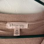 Philosophy Sweater Medium Pink Puff Sleeve Button Cardigan Knit Preppy Coquette Photo 3