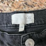 Current/Elliott Current Elliot Jeans Women 24 Washed Black Pleated Denim Taper High Rise Goth Photo 6