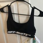Off-White NWT Black and White Logo Nylon Sport Bra Size 40 Photo 4