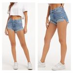 Good American  good curve high rise stretch denim jean shorts 4/27 Photo 4