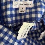 love on a hanger NWT Blue Checkered Gingham High waist Mini Skirt Size 9 Photo 2