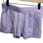 SheIn Purple Cable Knit Shorts Casual S Low Rise Loungewear Preppy Photo 0