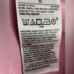 Old Navy Linen Shirt Dress Waist Medium Pink Stripe Resort Brunch Hampton Easter Photo 4