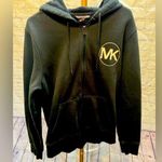 Michael Kors  MK LOGO BLACK ZIP UP HOODIE SIZE LARGE Photo 0