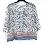 Abbeline Abbilene Bohemian Flowy Mixed print‎ peasant blouse small cottagecore floral Photo 1
