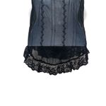 Anthropologie Vintage Y2K Mimi Chica Sheer Lace Embroidered Black Tank Top Blouse Shirt XS Photo 6