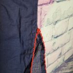 DURGA NAVY SCALLOP TRIM TASSEL NECK EMBROIDERED TAPESTRY FLORAL TUNIC SMALL Red Photo 13