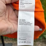 COS  Bell Sleeve Organic Cotton Jersey Long Sleeve Top in Orange Size XS Photo 4