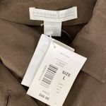 Preston & York  100% Silk Brown Long Sleeve Button Front Shacket Blouse Top NEW L Photo 2