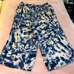 Cacique Swim wide leg tie dye cover up pant blue and white size 26/28 Photo 1