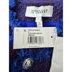 Derek Lam 10 Crosby Tweed Jacket‎ Blazer Fringed Trim Royal Blue Red Size 2 Photo 10