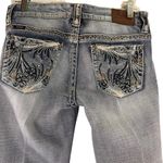 Adiktd Embellished Starched Bootcut Long Jeans Size 8 / 30 x 36 Length Blue Photo 5