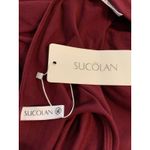 1 Piece Jumpsuit 2 Pockets V Neck & V Back NEW XL Wine red Photo 6